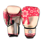 Chinese Flower Ox Zodiac Print Boxing Gloves