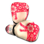 Chinese Flower Ox Zodiac Print Boxing Gloves