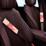Chinese Flower Ox Zodiac Print Car Seat Belt Covers