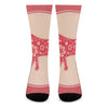 Chinese Flower Ox Zodiac Print Crew Socks