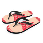 Chinese Flower Ox Zodiac Print Flip Flops