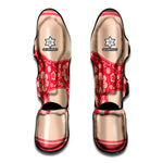 Chinese Flower Ox Zodiac Print Muay Thai Shin Guard