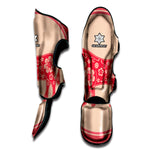 Chinese Flower Ox Zodiac Print Muay Thai Shin Guard