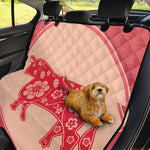 Chinese Flower Ox Zodiac Print Pet Car Back Seat Cover