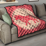 Chinese Flower Ox Zodiac Print Quilt