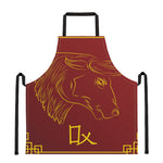 Chinese Horoscope Ox Sign Print Apron