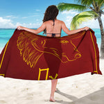 Chinese Horoscope Ox Sign Print Beach Sarong Wrap