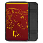 Chinese Horoscope Ox Sign Print Car Center Console Cover