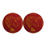 Chinese Horoscope Ox Sign Print Car Coasters