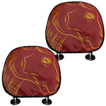Chinese Horoscope Ox Sign Print Car Headrest Covers