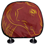 Chinese Horoscope Ox Sign Print Car Headrest Covers