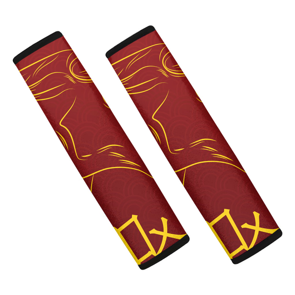 Chinese Horoscope Ox Sign Print Car Seat Belt Covers