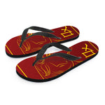 Chinese Horoscope Ox Sign Print Flip Flops