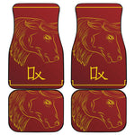 Chinese Horoscope Ox Sign Print Front and Back Car Floor Mats