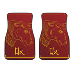 Chinese Horoscope Ox Sign Print Front Car Floor Mats