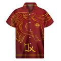 Chinese Horoscope Ox Sign Print Men's Short Sleeve Shirt