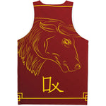 Chinese Horoscope Ox Sign Print Men's Tank Top