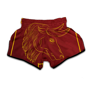 Chinese Horoscope Ox Sign Print Muay Thai Boxing Shorts