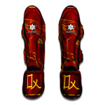Chinese Horoscope Ox Sign Print Muay Thai Shin Guard