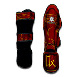 Chinese Horoscope Ox Sign Print Muay Thai Shin Guard