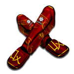 Chinese Horoscope Ox Sign Print Muay Thai Shin Guard