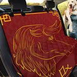 Chinese Horoscope Ox Sign Print Pet Car Back Seat Cover