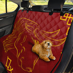 Chinese Horoscope Ox Sign Print Pet Car Back Seat Cover
