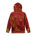 Chinese Horoscope Ox Sign Print Pullover Hoodie