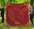 Chinese Horoscope Ox Sign Print Quilt