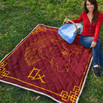 Chinese Horoscope Ox Sign Print Quilt