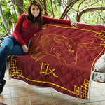 Chinese Horoscope Ox Sign Print Quilt