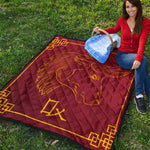 Chinese Horoscope Ox Sign Print Quilt