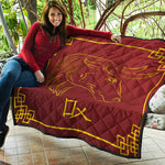 Chinese Horoscope Ox Sign Print Quilt