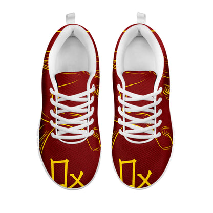 Chinese Horoscope Ox Sign Print White Sneakers