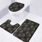 Chinese Koi Carp Pattern Print 3 Piece Bath Mat Set