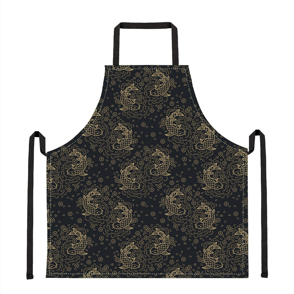 Chinese Koi Carp Pattern Print Apron