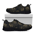 Chinese Koi Carp Pattern Print Black Running Shoes