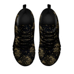 Chinese Koi Carp Pattern Print Black Sneakers