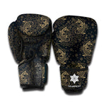 Chinese Koi Carp Pattern Print Boxing Gloves