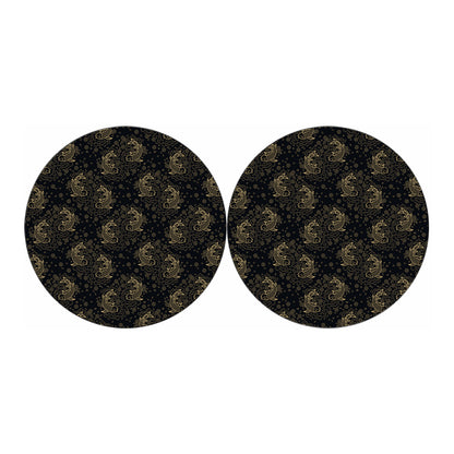 Chinese Koi Carp Pattern Print Car Coasters