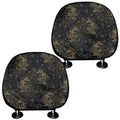 Chinese Koi Carp Pattern Print Car Headrest Covers