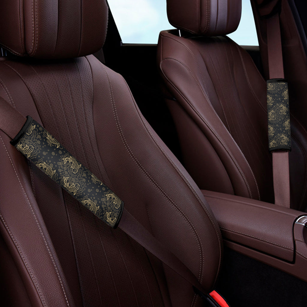 Chinese Koi Carp Pattern Print Car Seat Belt Covers