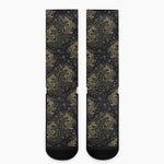 Chinese Koi Carp Pattern Print Crew Socks