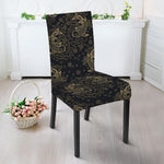 Chinese Koi Carp Pattern Print Dining Chair Slipcover