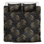 Chinese Koi Carp Pattern Print Duvet Cover Bedding Set