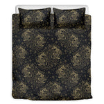 Chinese Koi Carp Pattern Print Duvet Cover Bedding Set