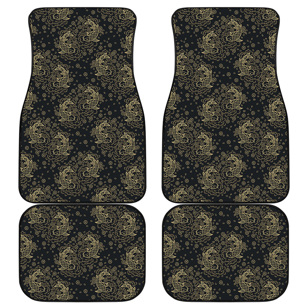 Chinese Koi Carp Pattern Print Front and Back Car Floor Mats