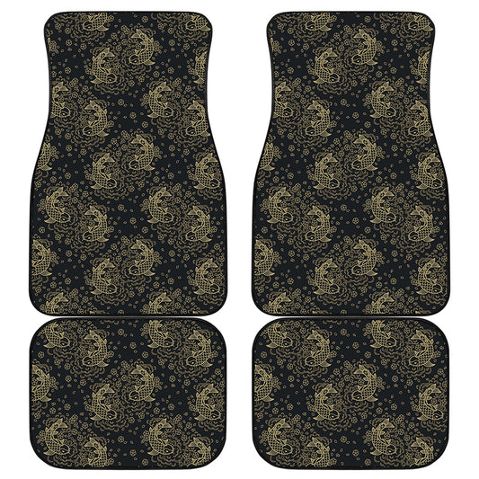 Chinese Koi Carp Pattern Print Front and Back Car Floor Mats