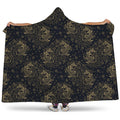 Chinese Koi Carp Pattern Print Hooded Blanket