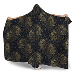 Chinese Koi Carp Pattern Print Hooded Blanket